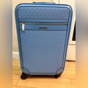 Michael Kors Light Blue Monogram Luggage